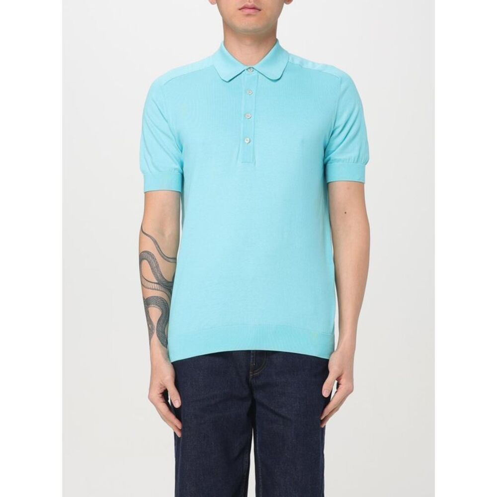 Moorer Polo Shirt Men Turquoise
